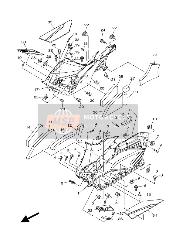 90183060A600, Federmutter, Yamaha, 3